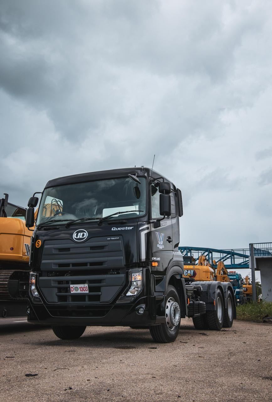 Black UD Quester tractor unit